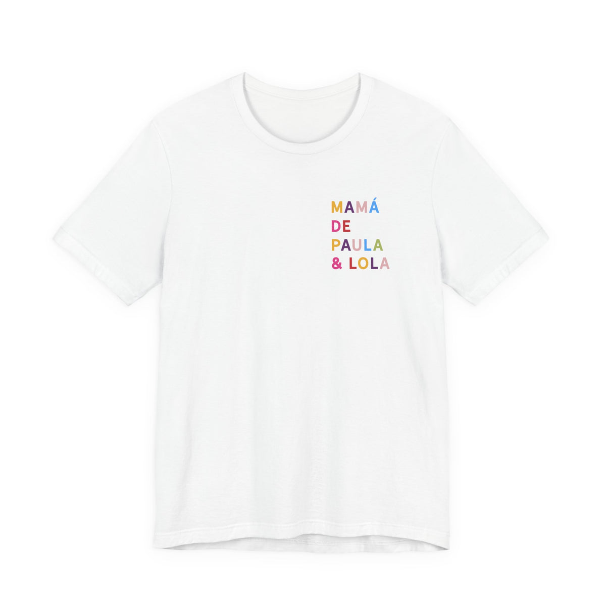 Camiseta multicolor personalizada para la mamá