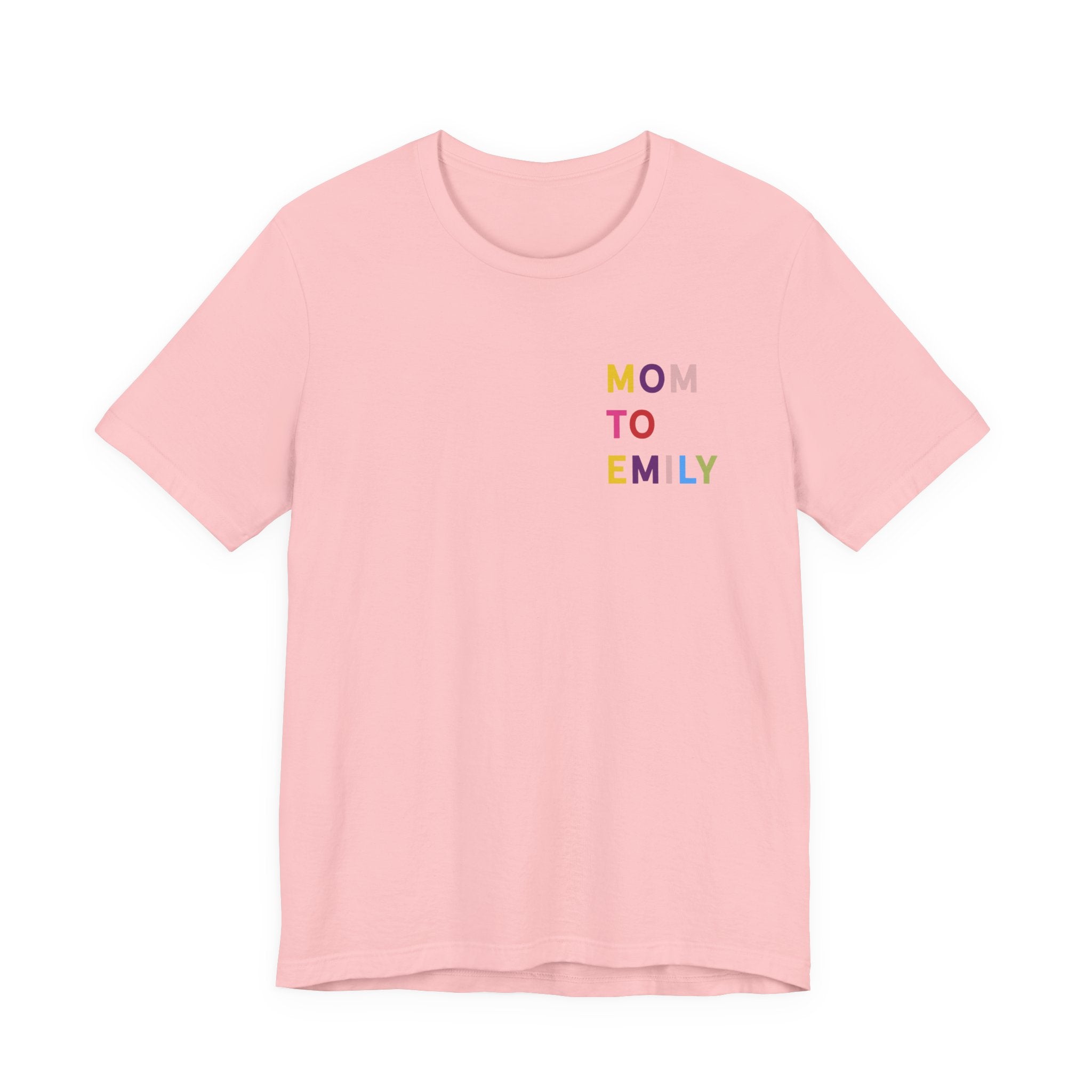 Camiseta multicolor con nombre de mamá