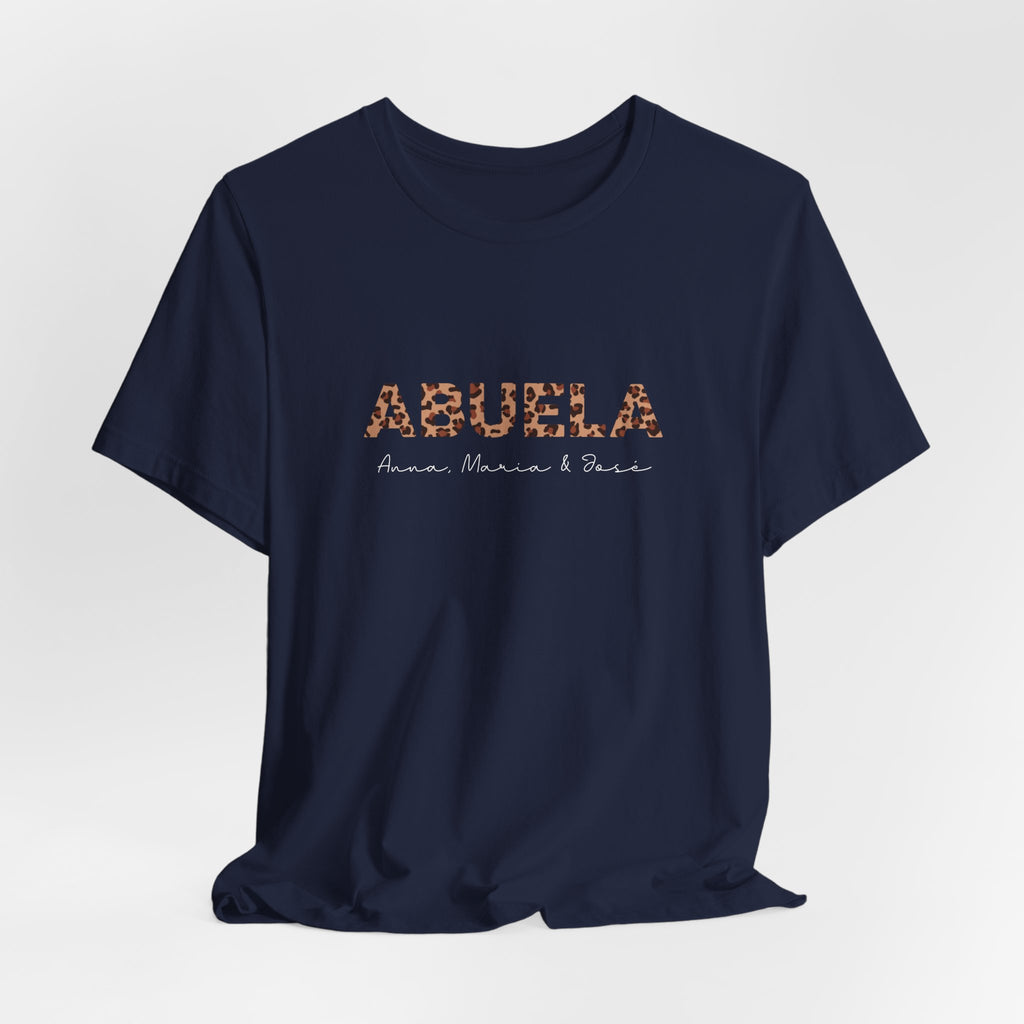 Camiseta Leopard Abuela con Nombres Personalizados