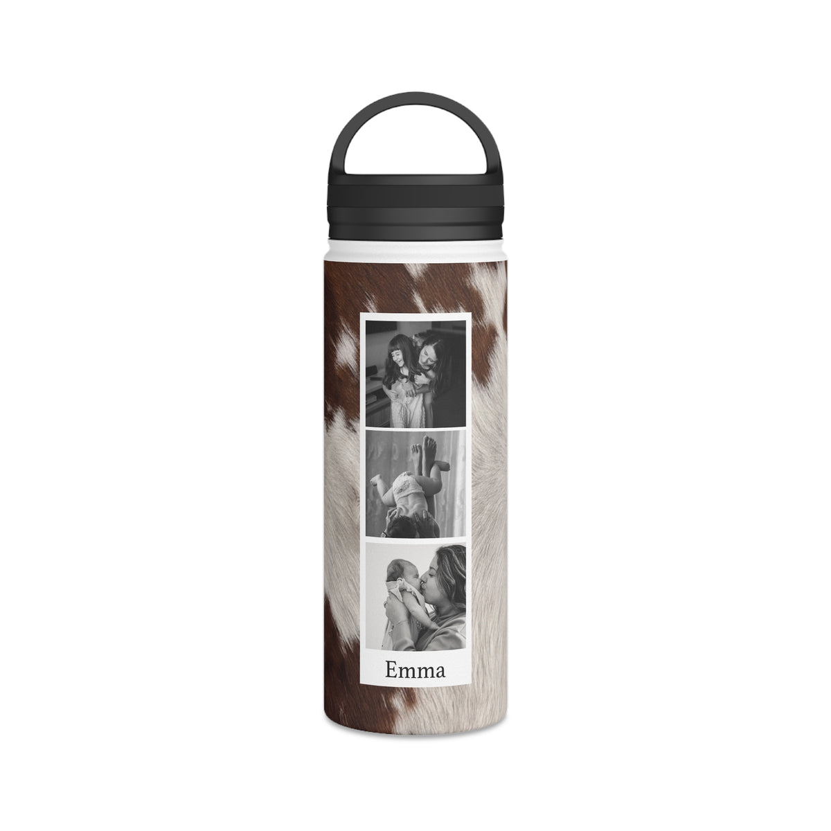 Animal Print Water Bottle with Custom Photo