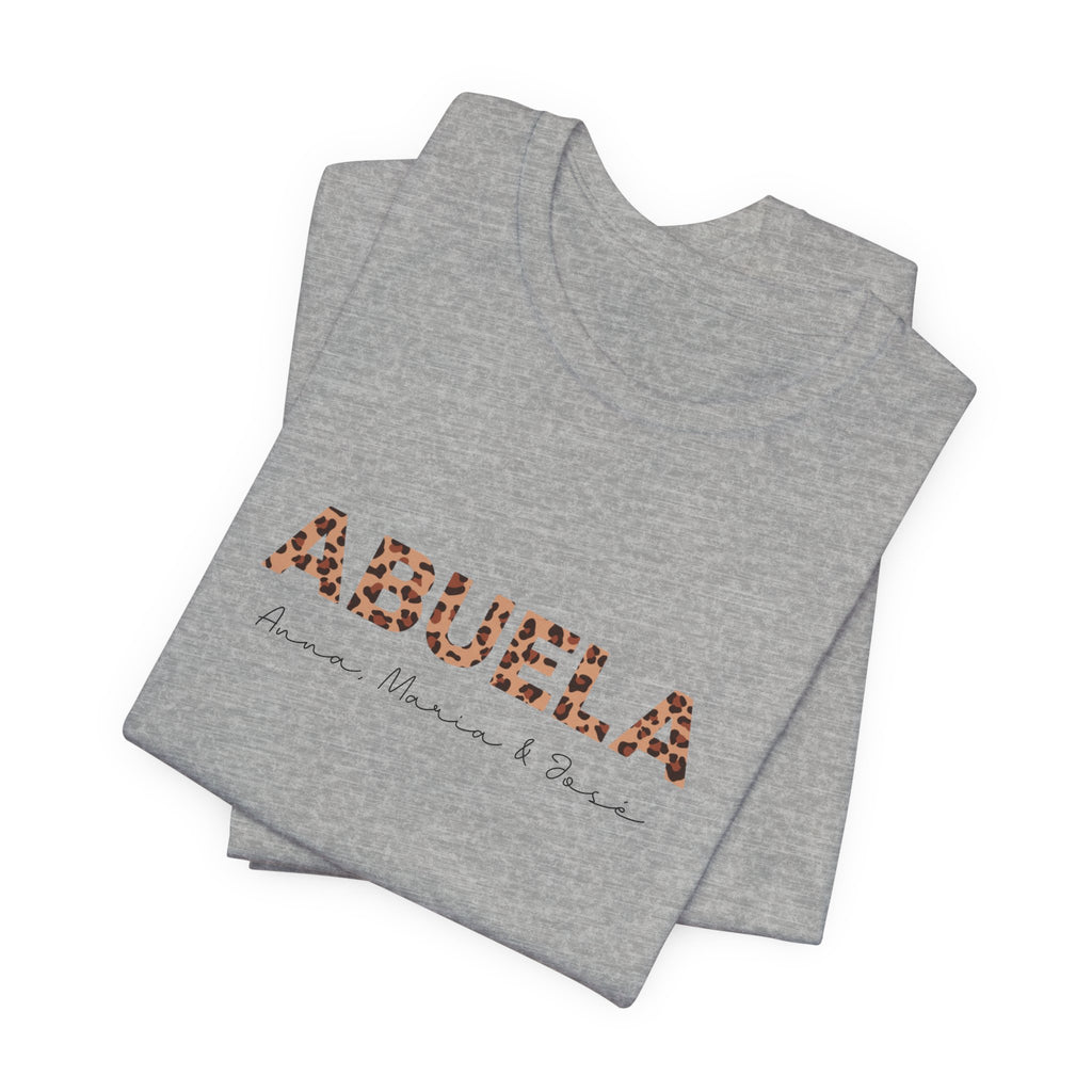 Camiseta Leopard Abuela con Nombres Personalizados