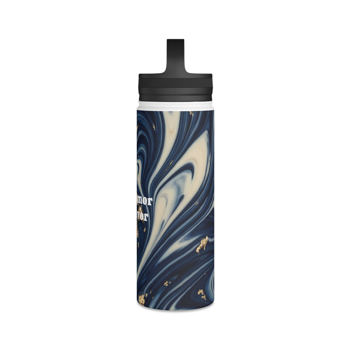 Trendy Pattern Water Bottle with Custom Text