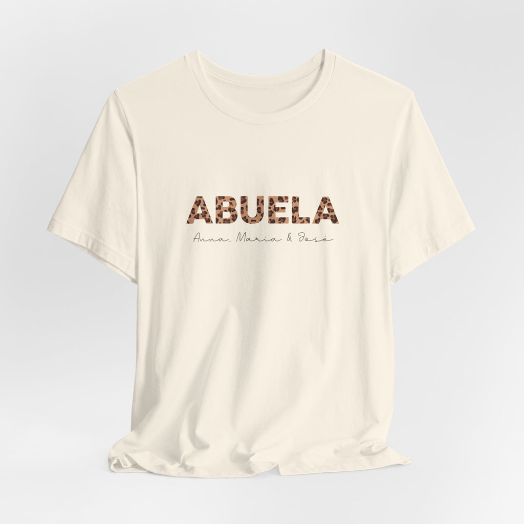 Camiseta Leopard Abuela con Nombres Personalizados