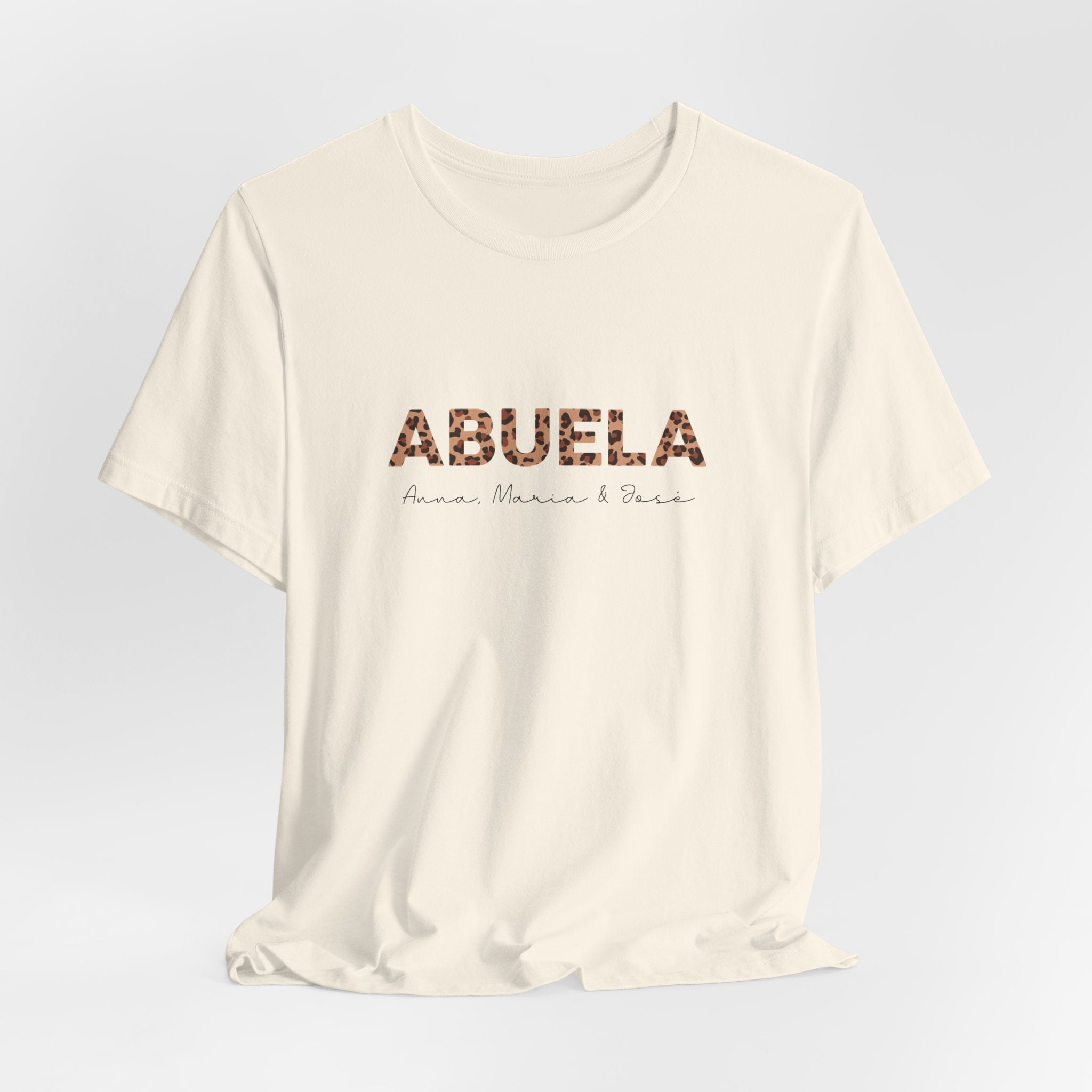 Camiseta Leopard Abuela con Nombres Personalizados