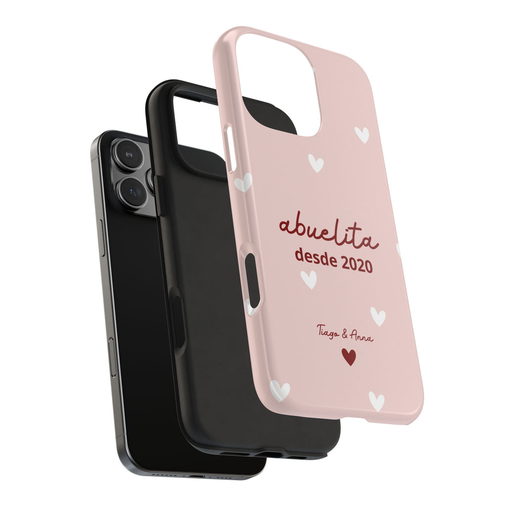 Funda personalizada de mamá o abuela con fecha y nombres