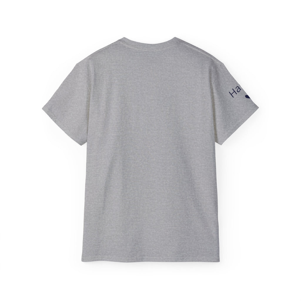 AUS - T-shirt Dad since date pinted on heart and first names on sleeve