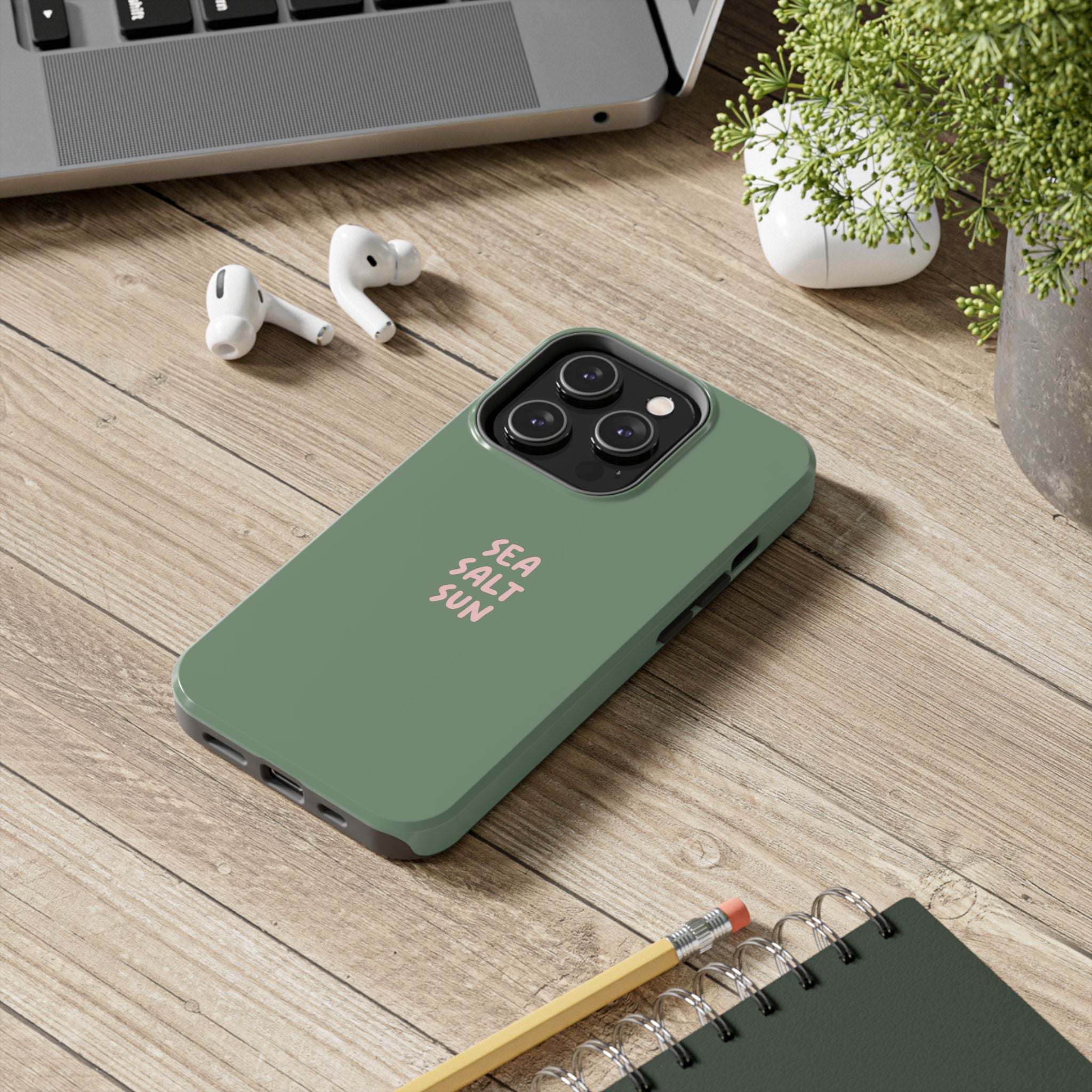 Phone Case Green color with custom text