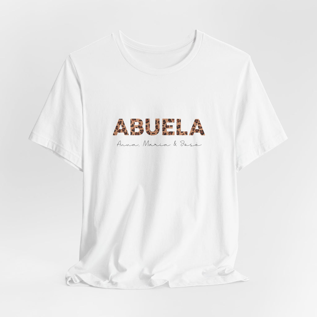 Camiseta Leopard Abuela con Nombres Personalizados