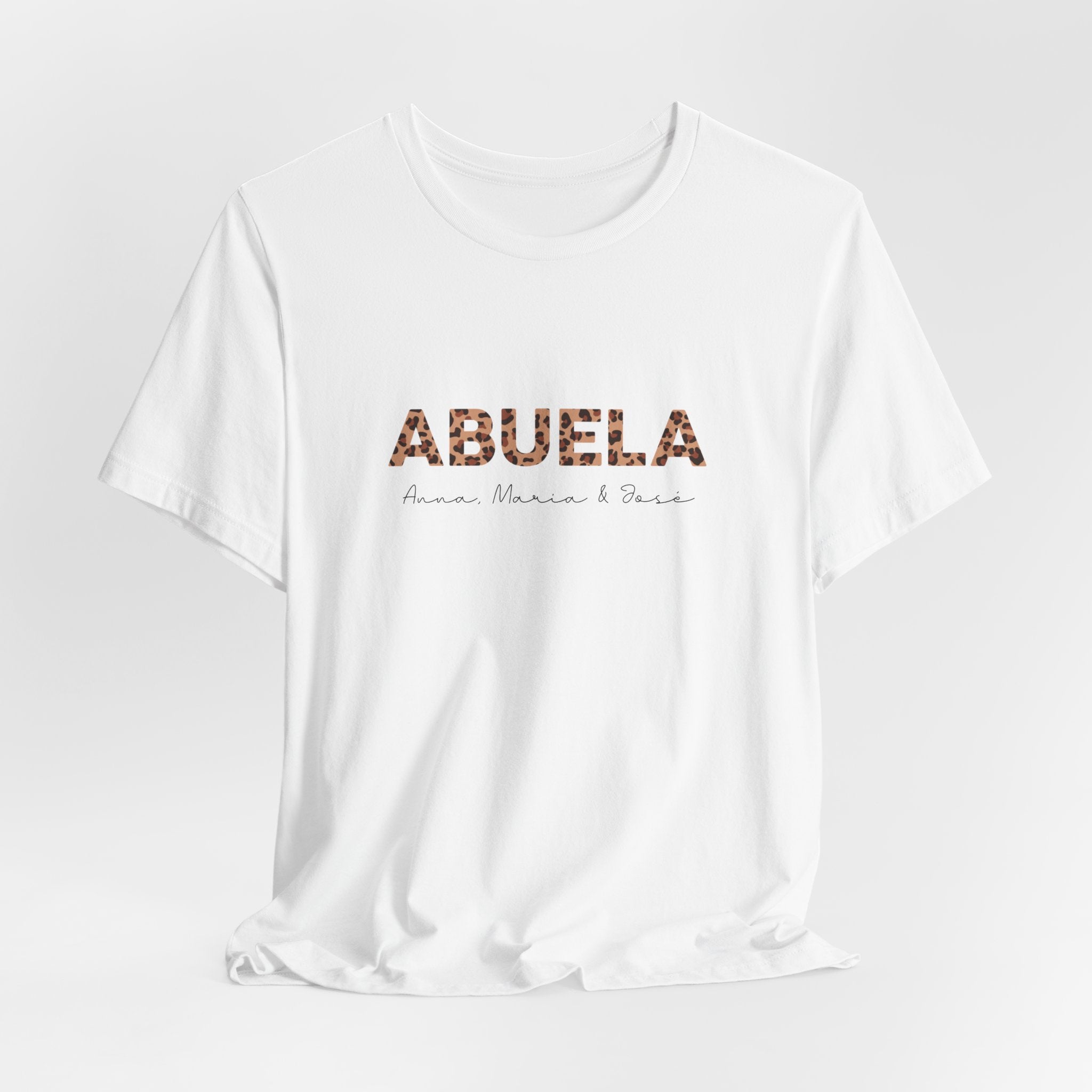 Camiseta Leopard Abuela con Nombres Personalizados