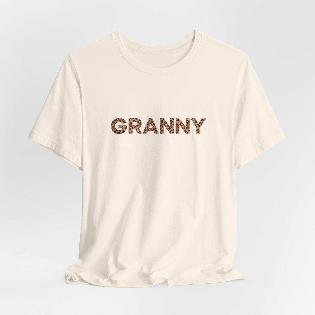 Leopard Granny T-Shirt with Personalized Names