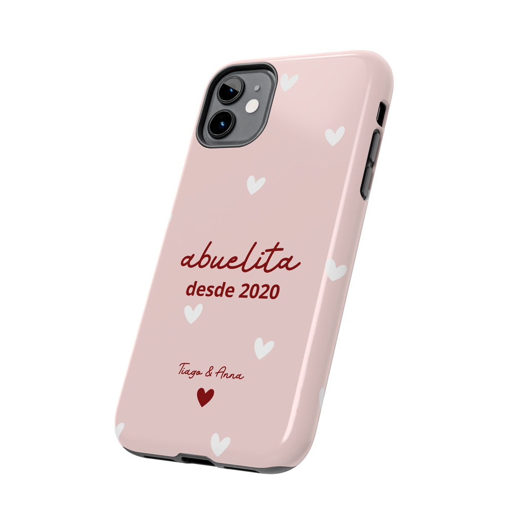 Funda personalizada de mamá o abuela con fecha y nombres