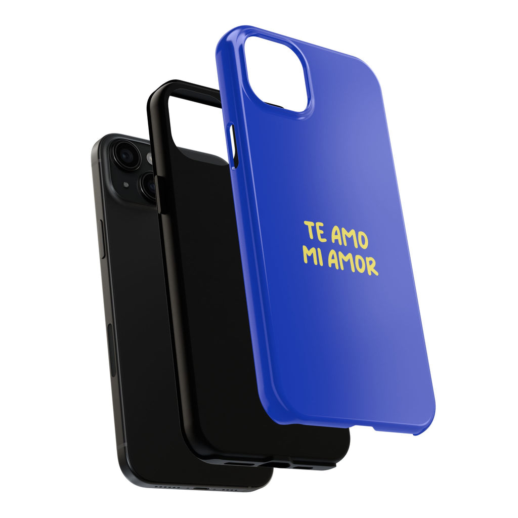 Blue Phone Case with Custom Text