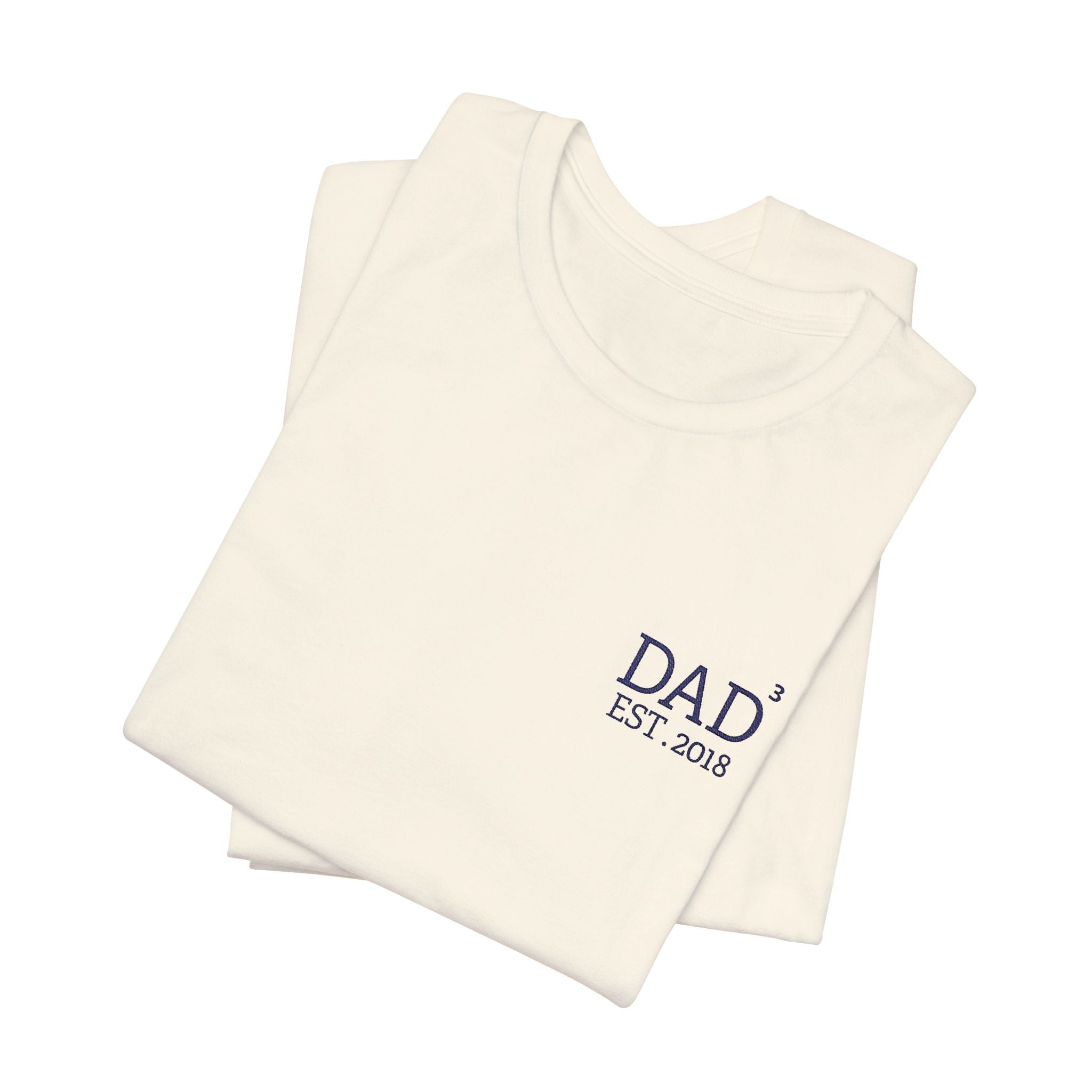 Camiseta Exponente PAPÁ y nombres de pila personalizados en la manga