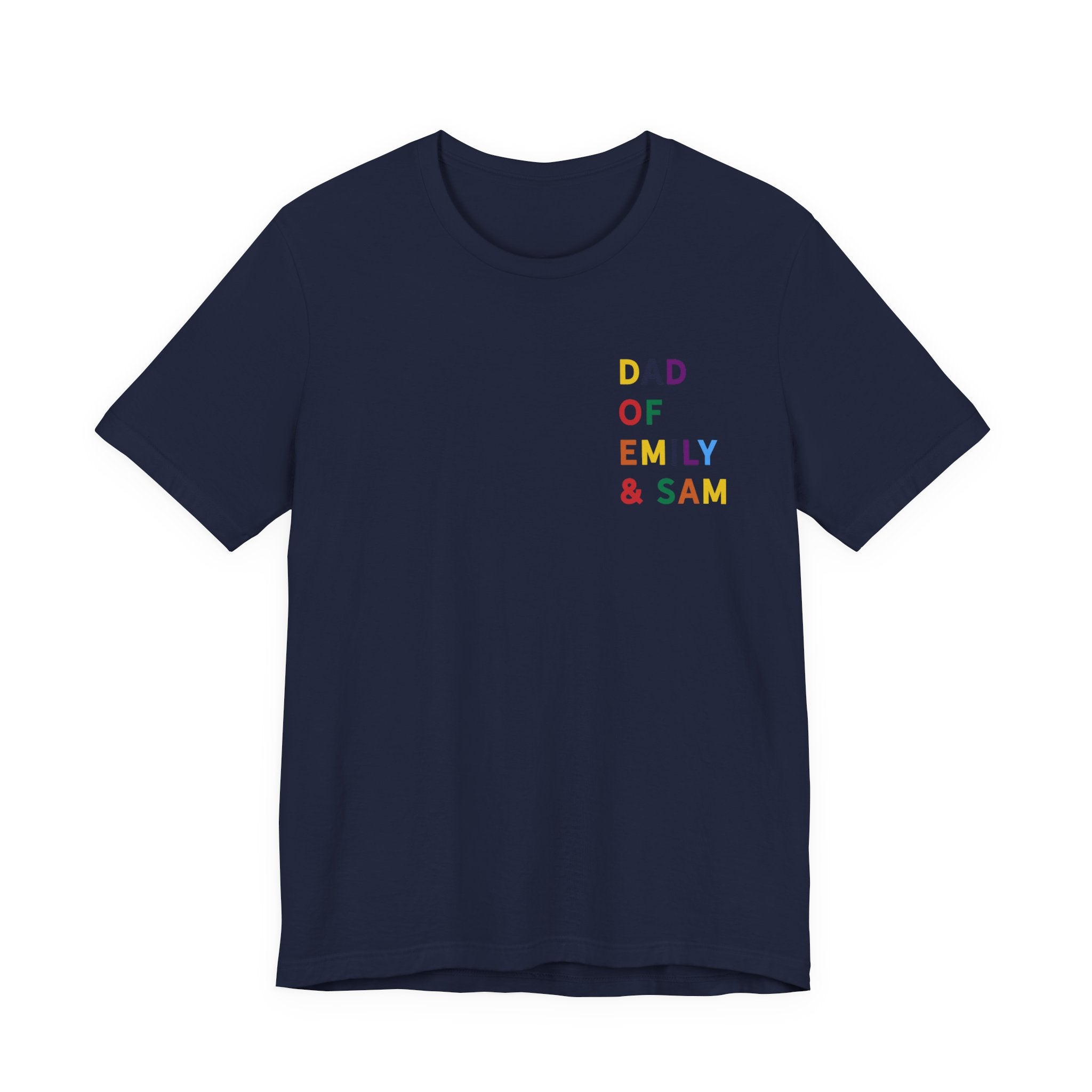 T-Shirt Dad of multicolored name daddy