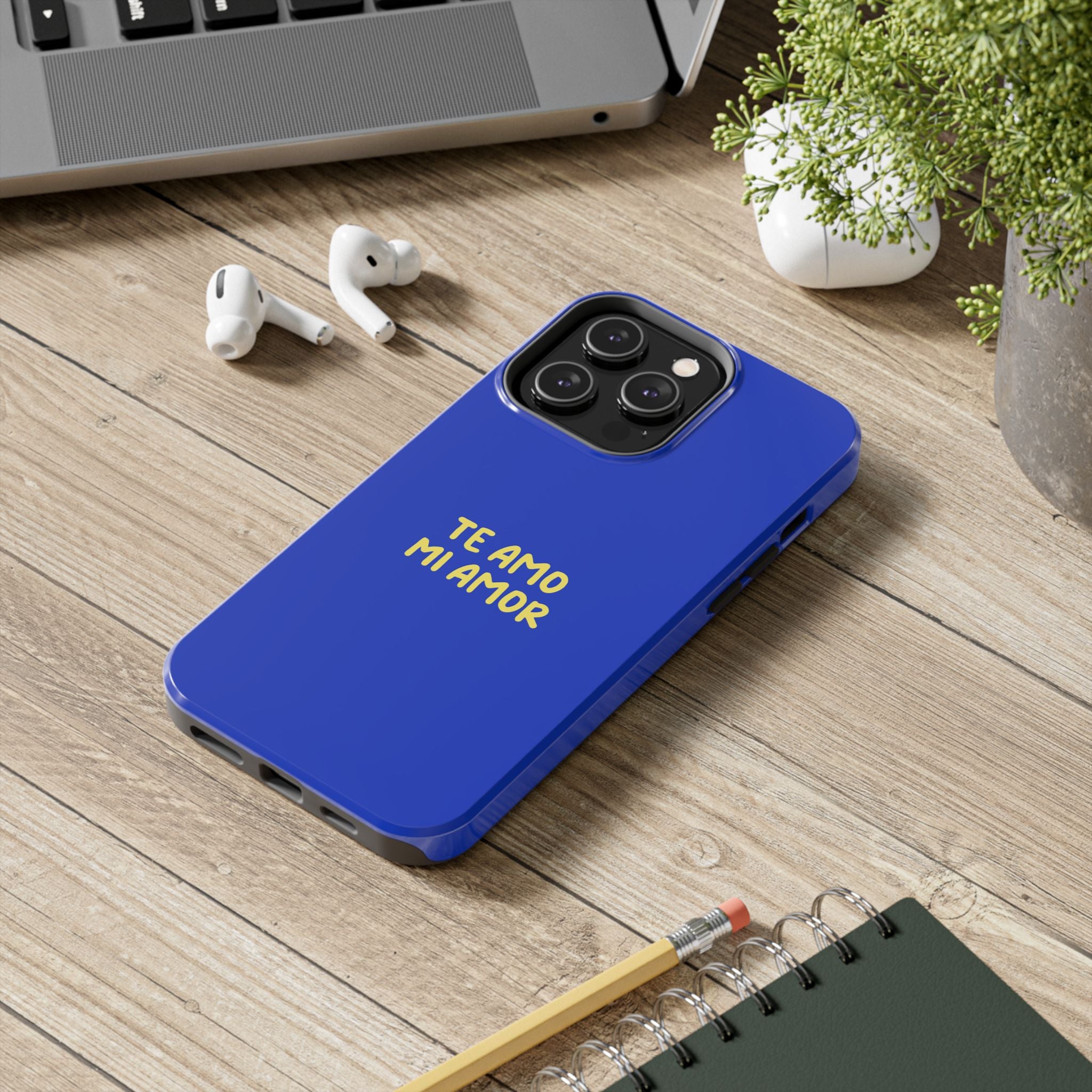 Blue Phone Case with Custom Text
