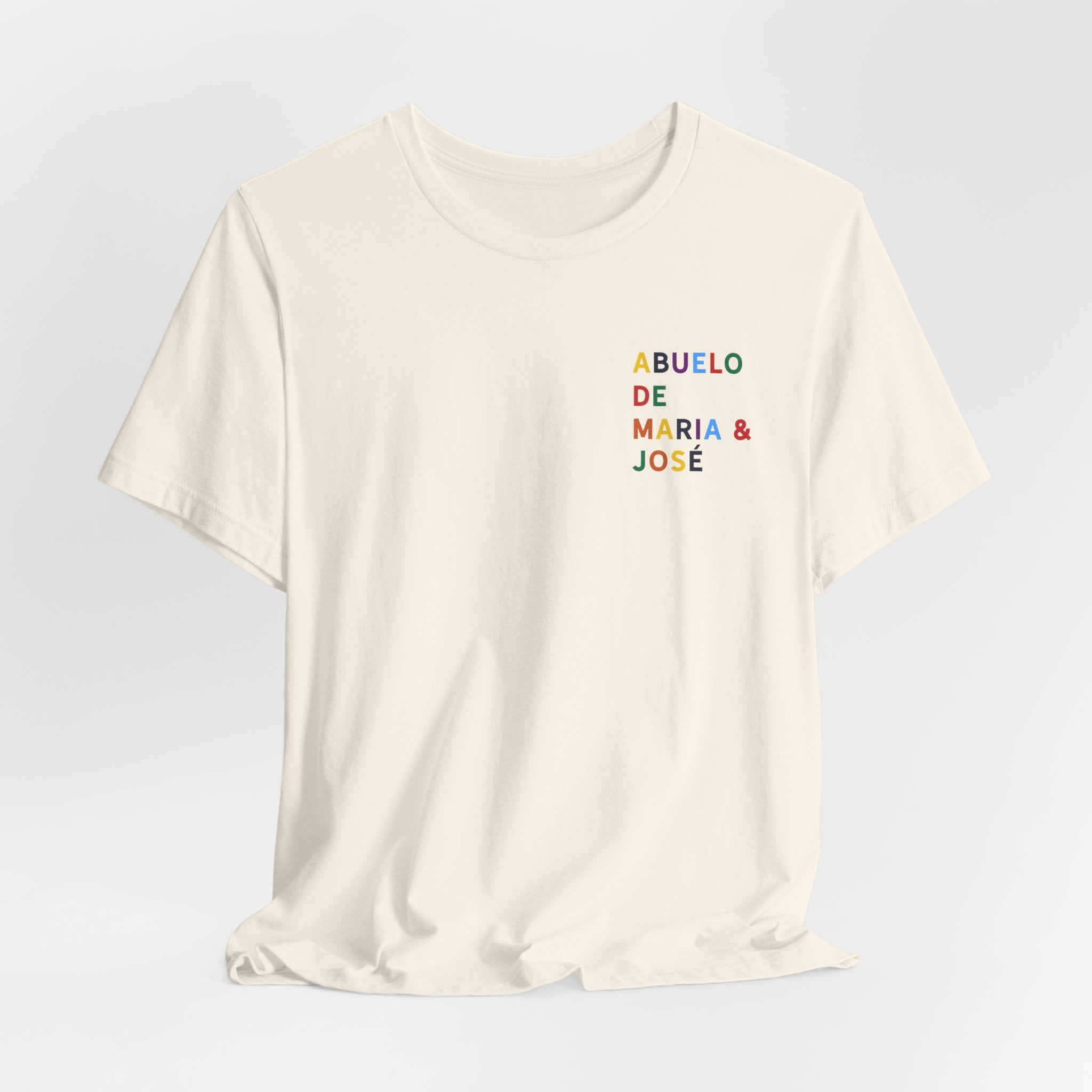 Camiseta Abuelo de con nombre multicolor