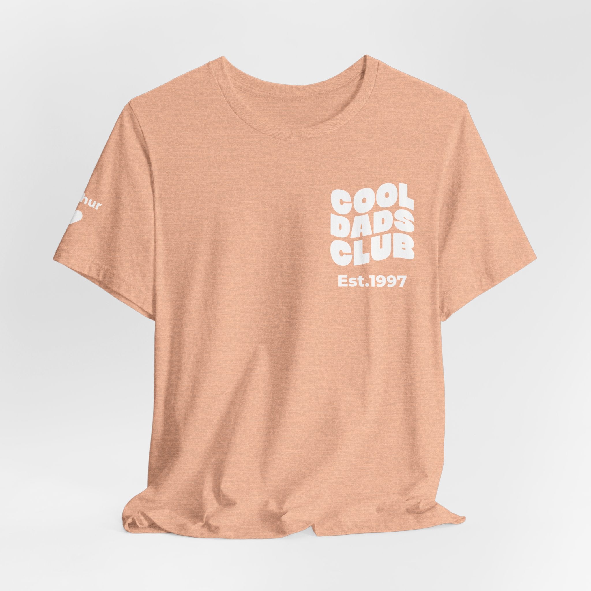 Camiseta Club de Padres Geniales y nombres en la manga