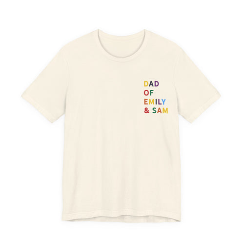 AUS - T-Shirt Dad of multicolored name daddy