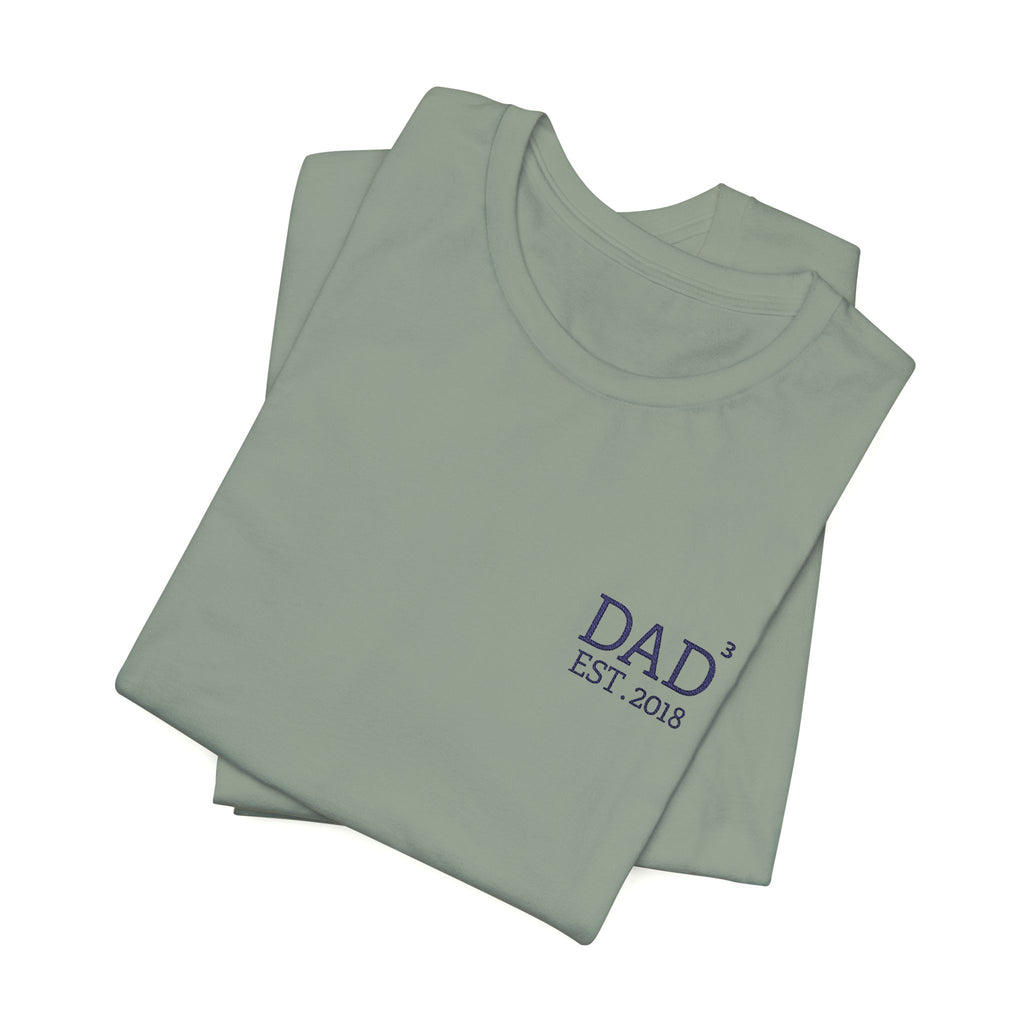 Camiseta Exponente PAPÁ y nombres de pila personalizados en la manga