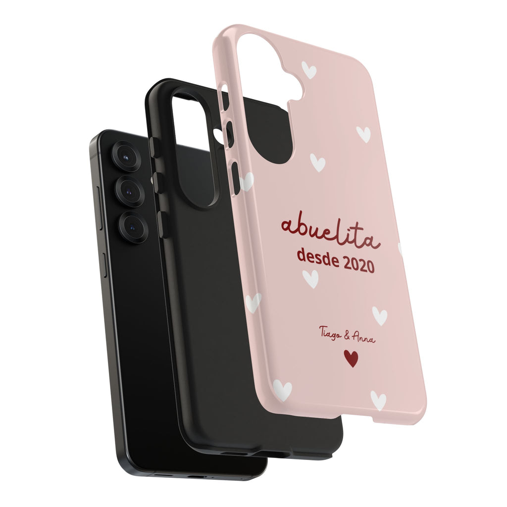 Funda personalizada de mamá o abuela con fecha y nombres