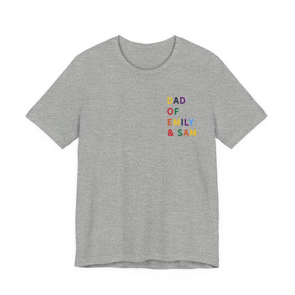 T-Shirt Dad of multicolored name daddy