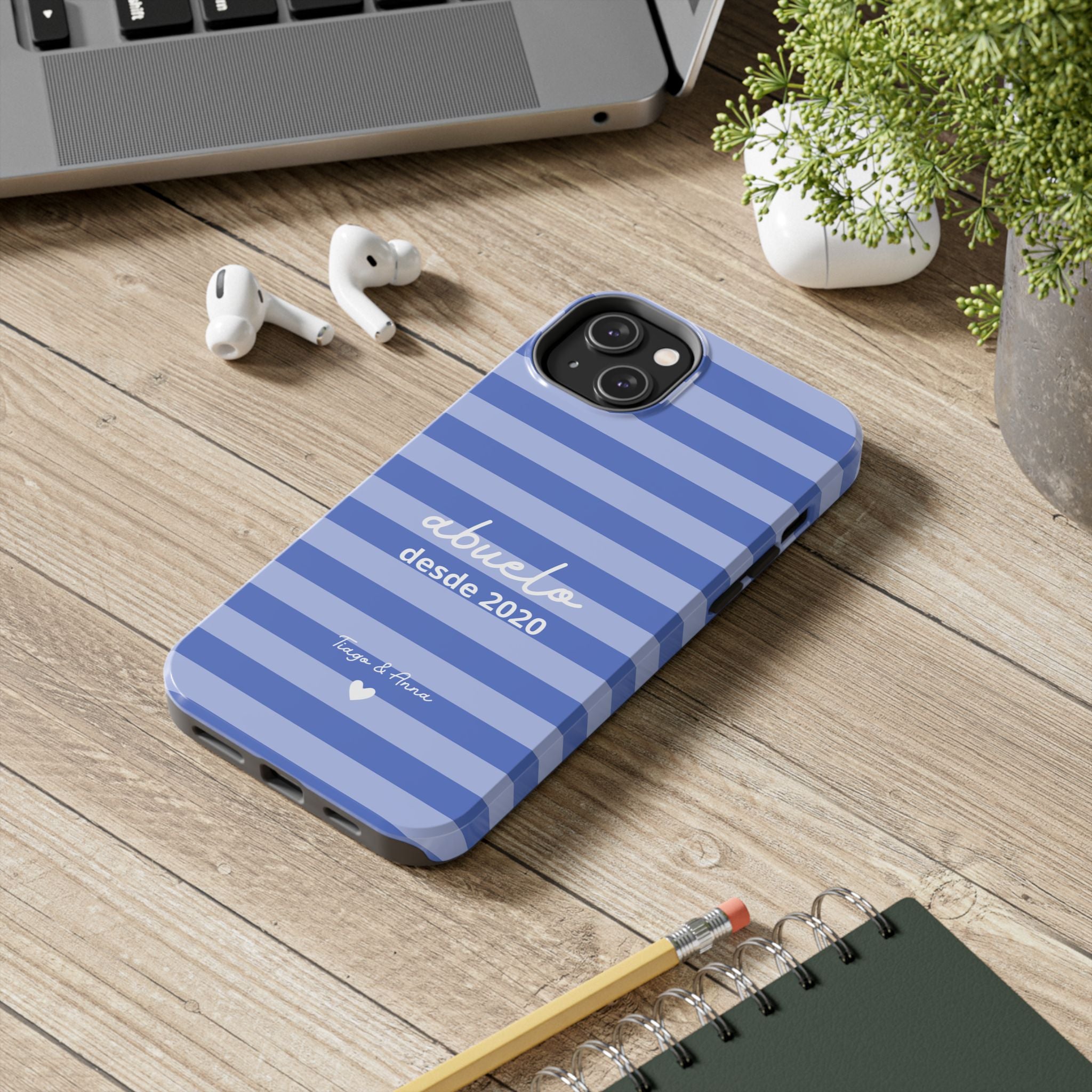 Funda personalizada para Papá o Abuelo con fecha y nombres
