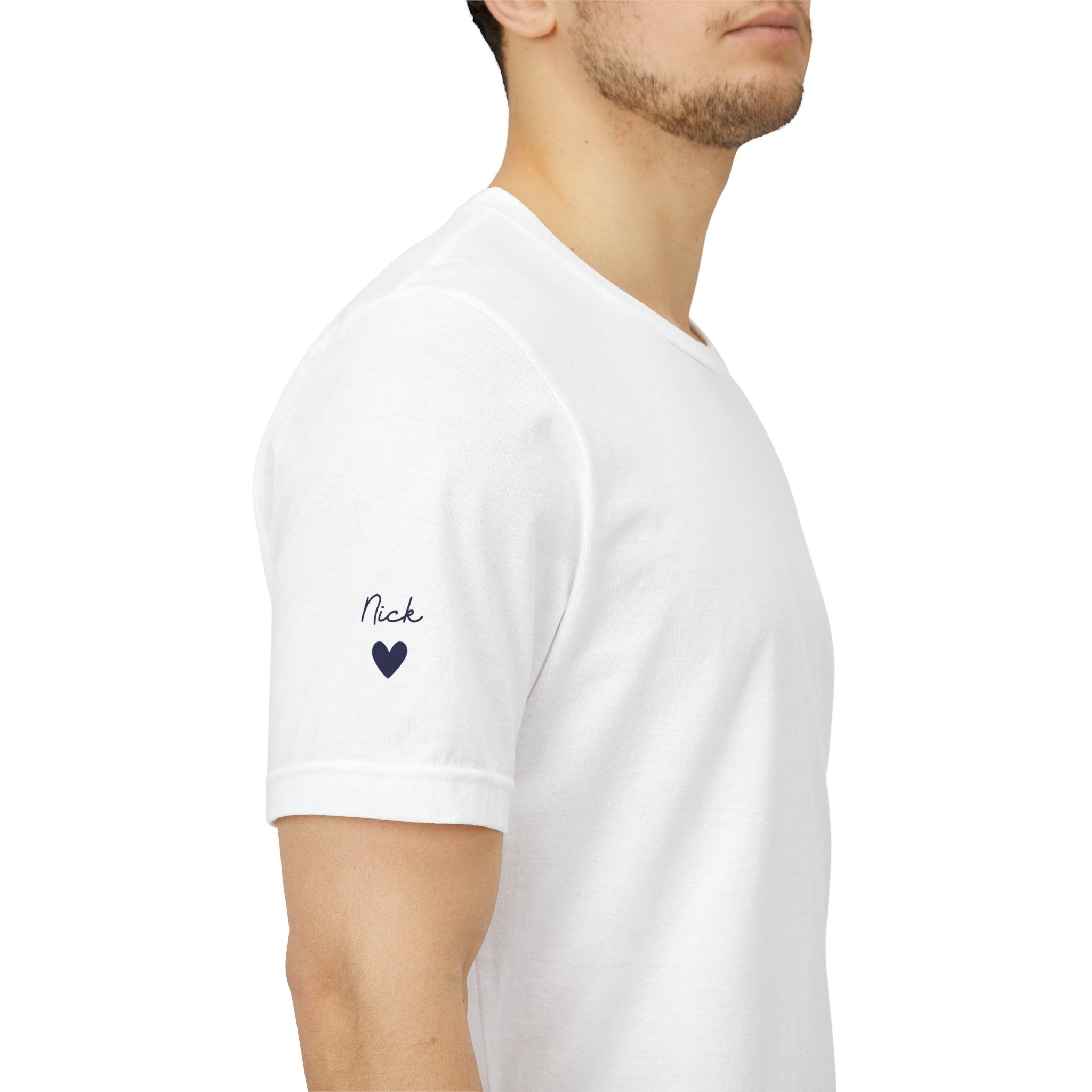 T-Shirt Dad Since Date on Heart and First Names on Sleeve