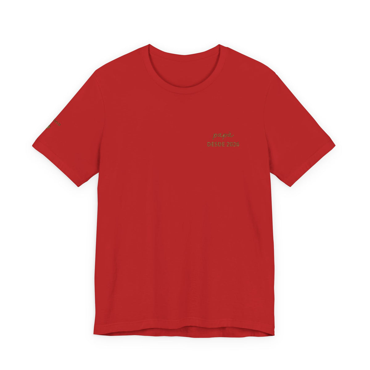 Camiseta Papá Personalizada Bordada con Fecha y Nombres