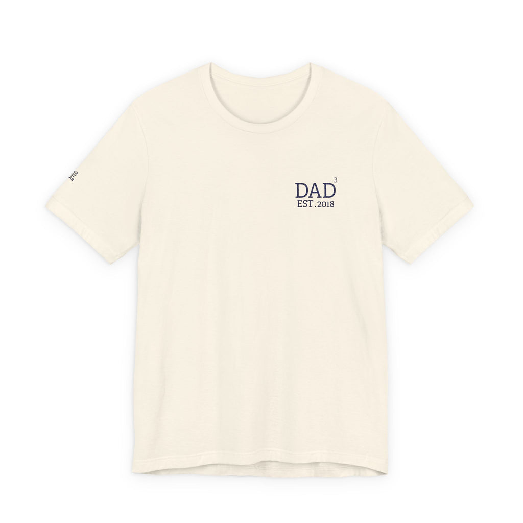 Camiseta Exponente PAPÁ y nombres de pila personalizados en la manga