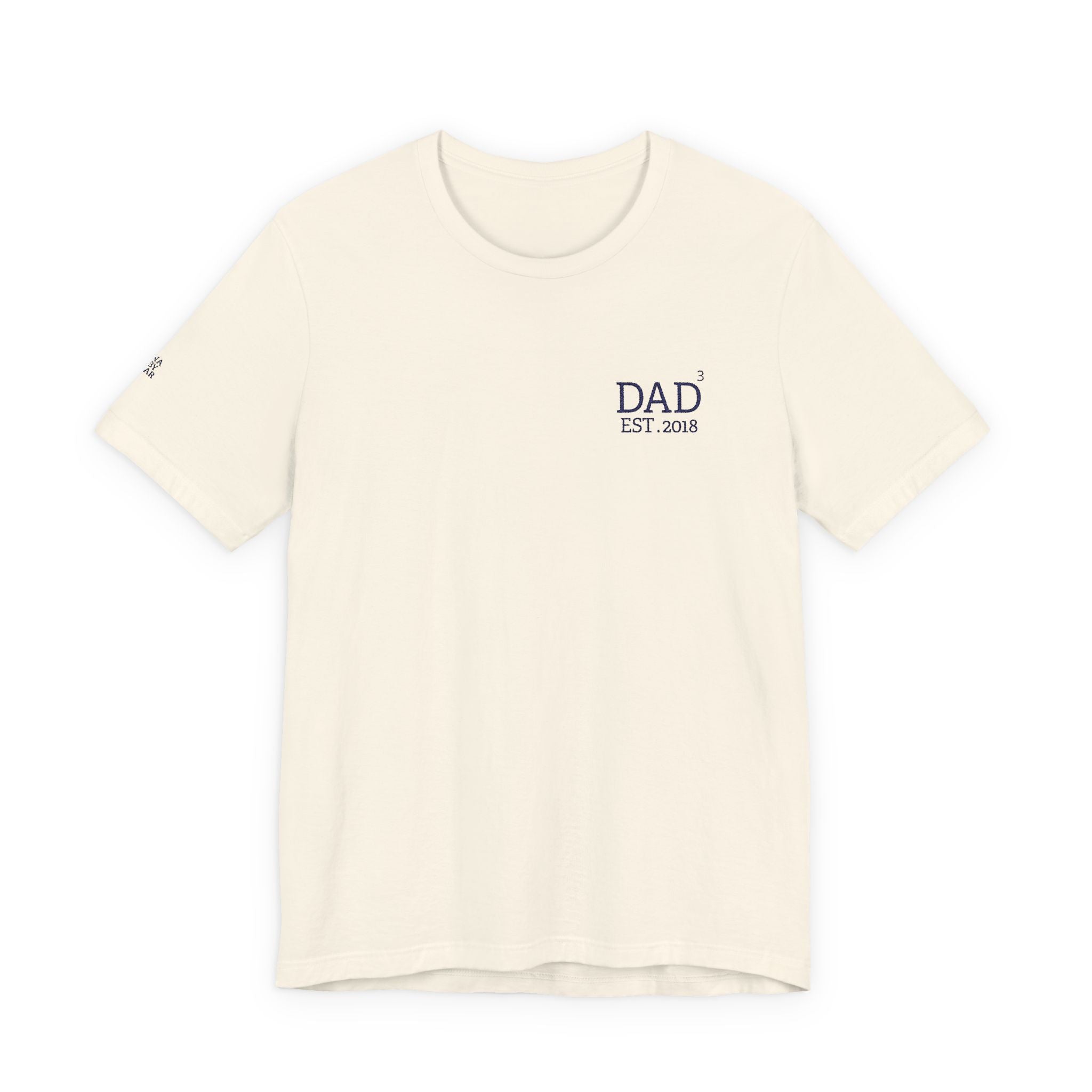 Camiseta Exponente PAPÁ y nombres de pila personalizados en la manga