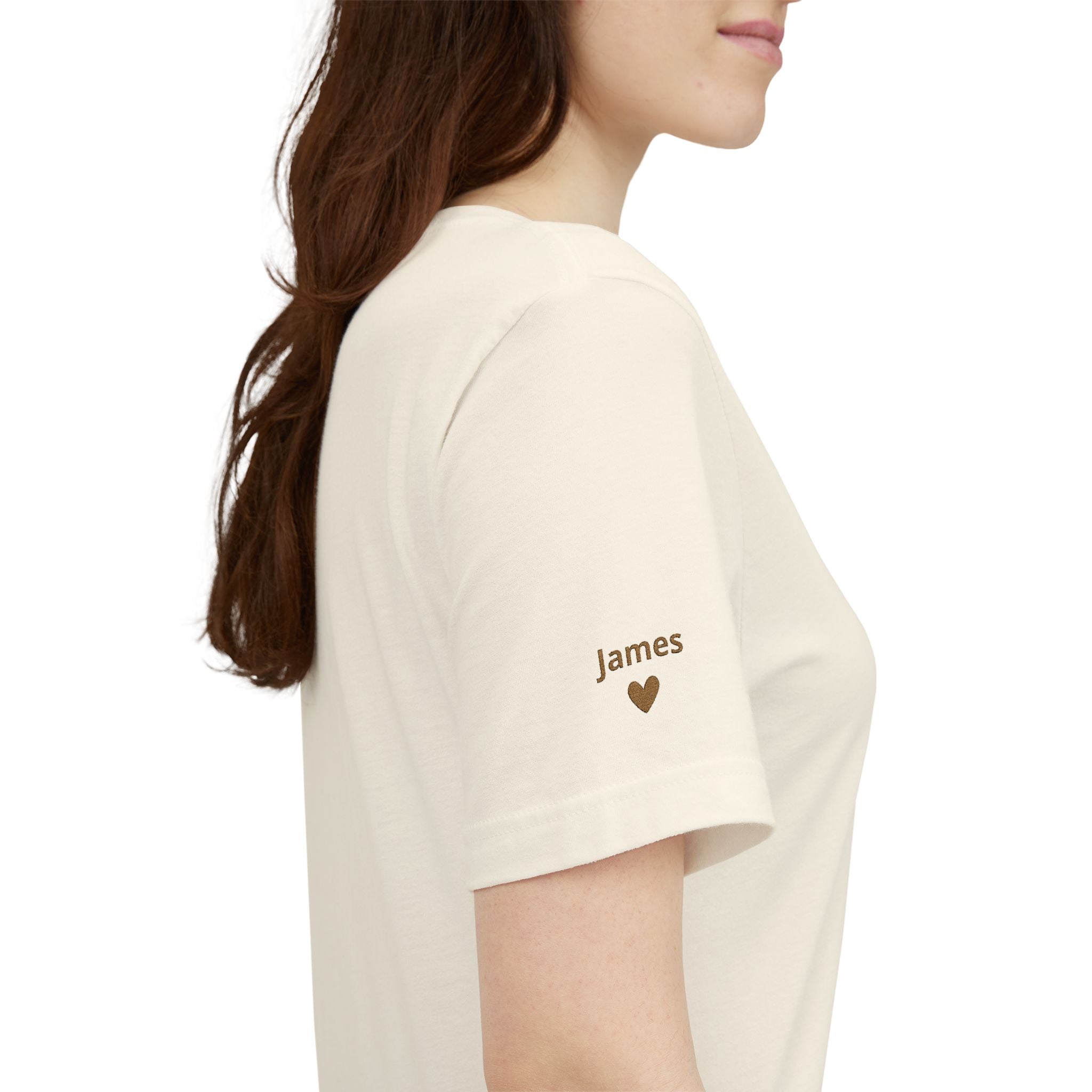 T-Shirt Grandma Since Date Embroidered on Heart and Grandchildren’s First Names on Sleeve
