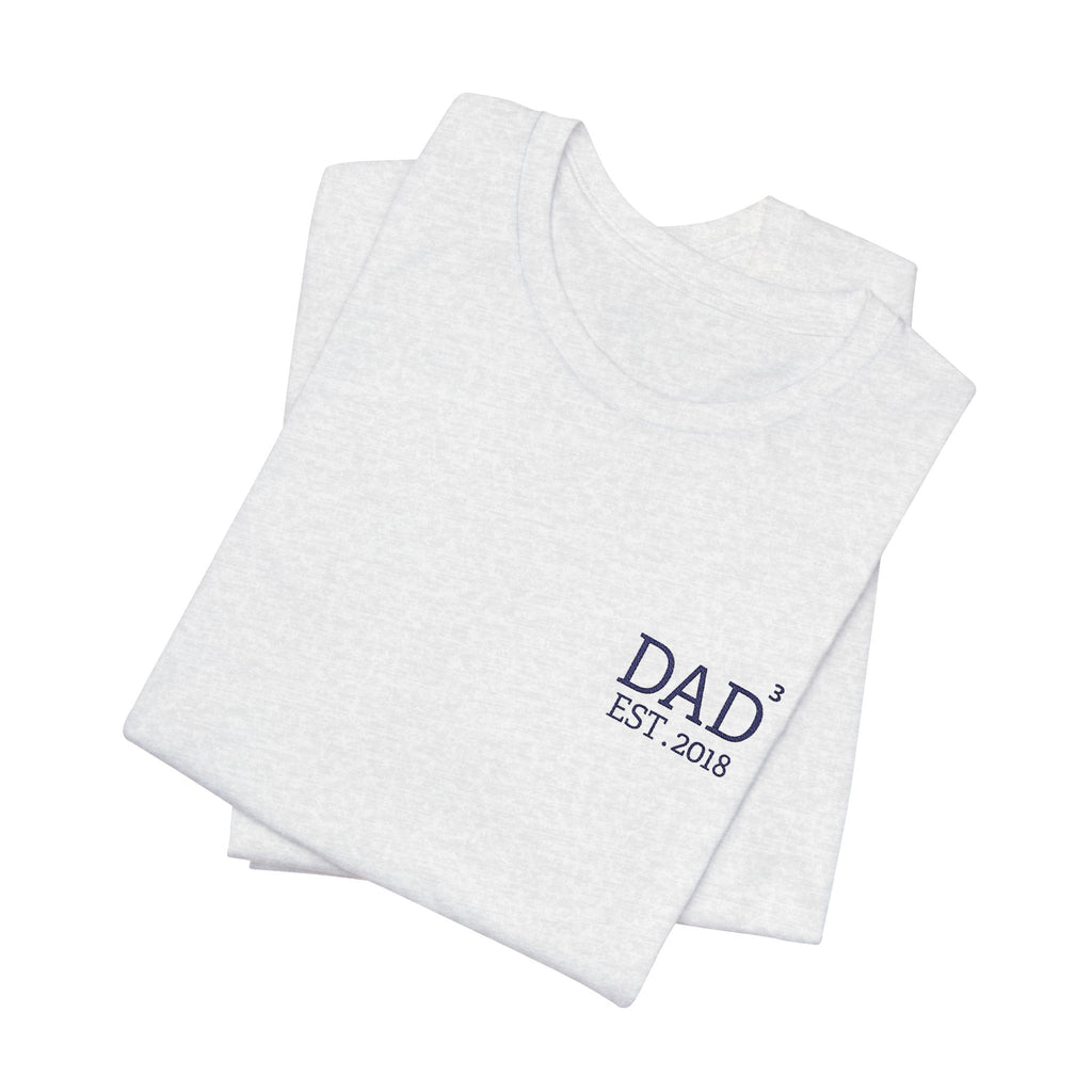 Camiseta Exponente PAPÁ y nombres de pila personalizados en la manga