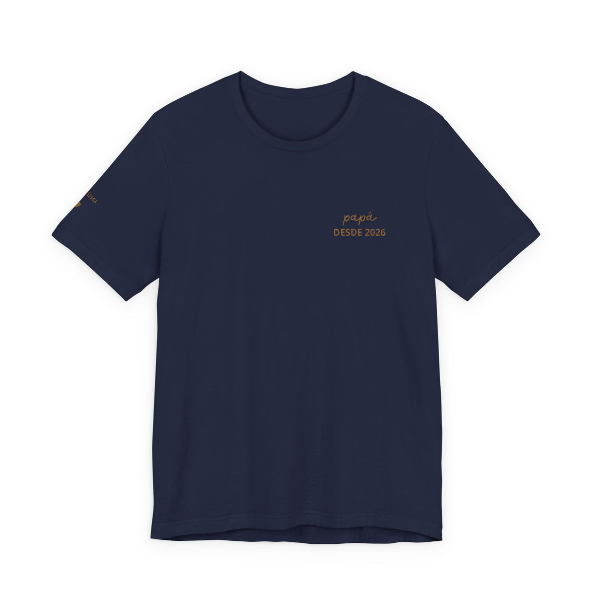 Camiseta Papá Personalizada Bordada con Fecha y Nombres