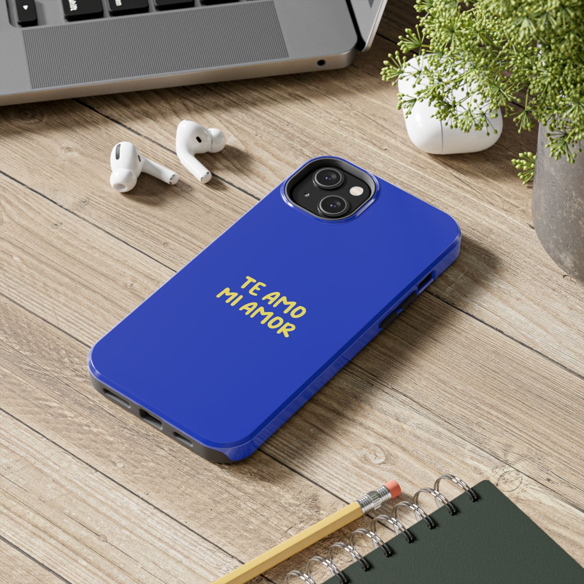 Blue Phone Case with Custom Text