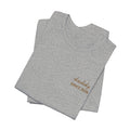 T-shirt Dad since date embroidered on heart and first names on sleeve
