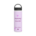 Mom Since Water Bottle with Personalized Names