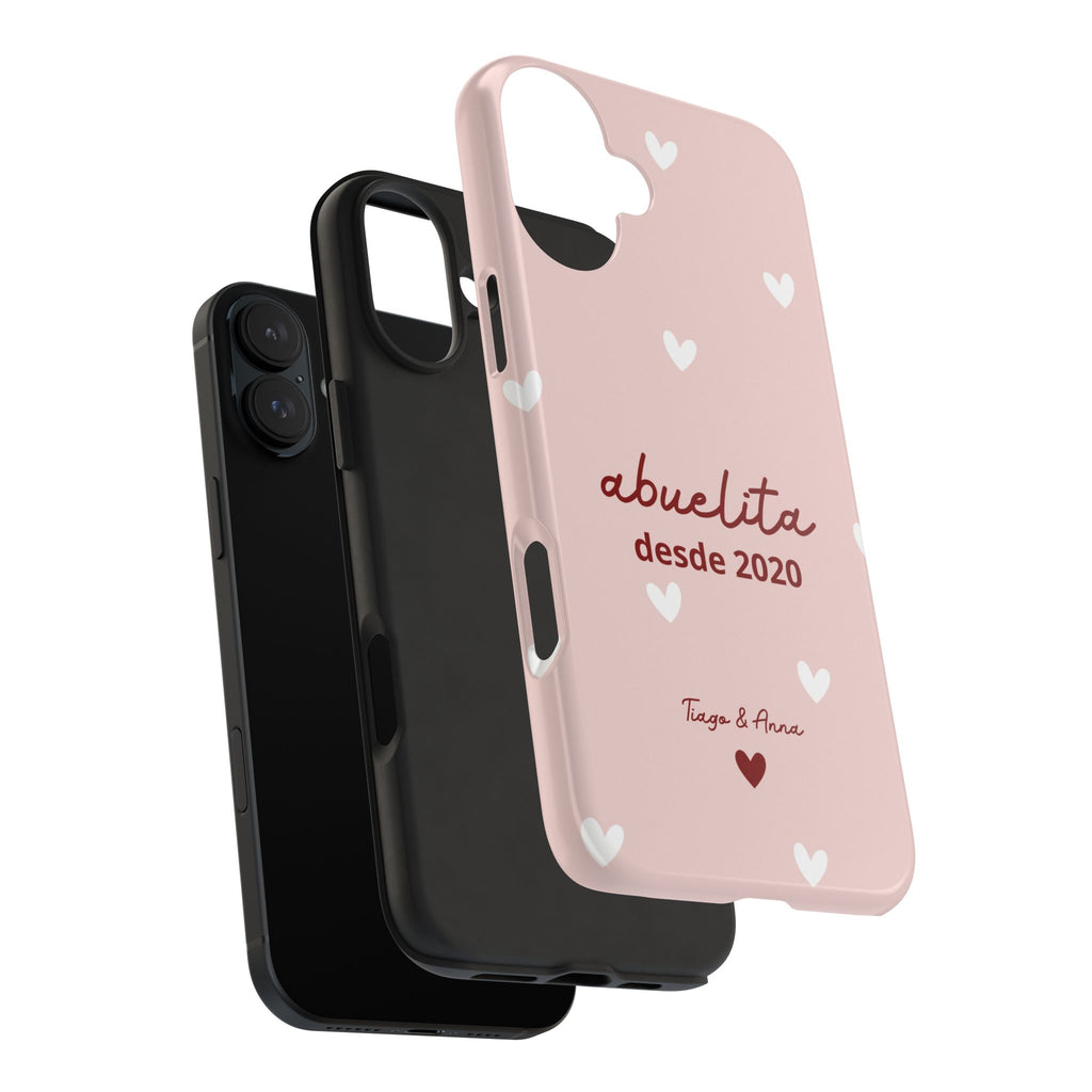 Funda personalizada de mamá o abuela con fecha y nombres