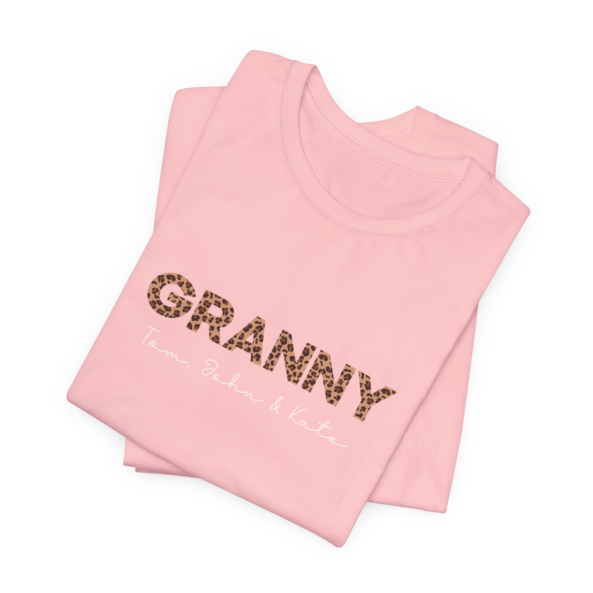 Leopard Granny T-Shirt with Personalized Names