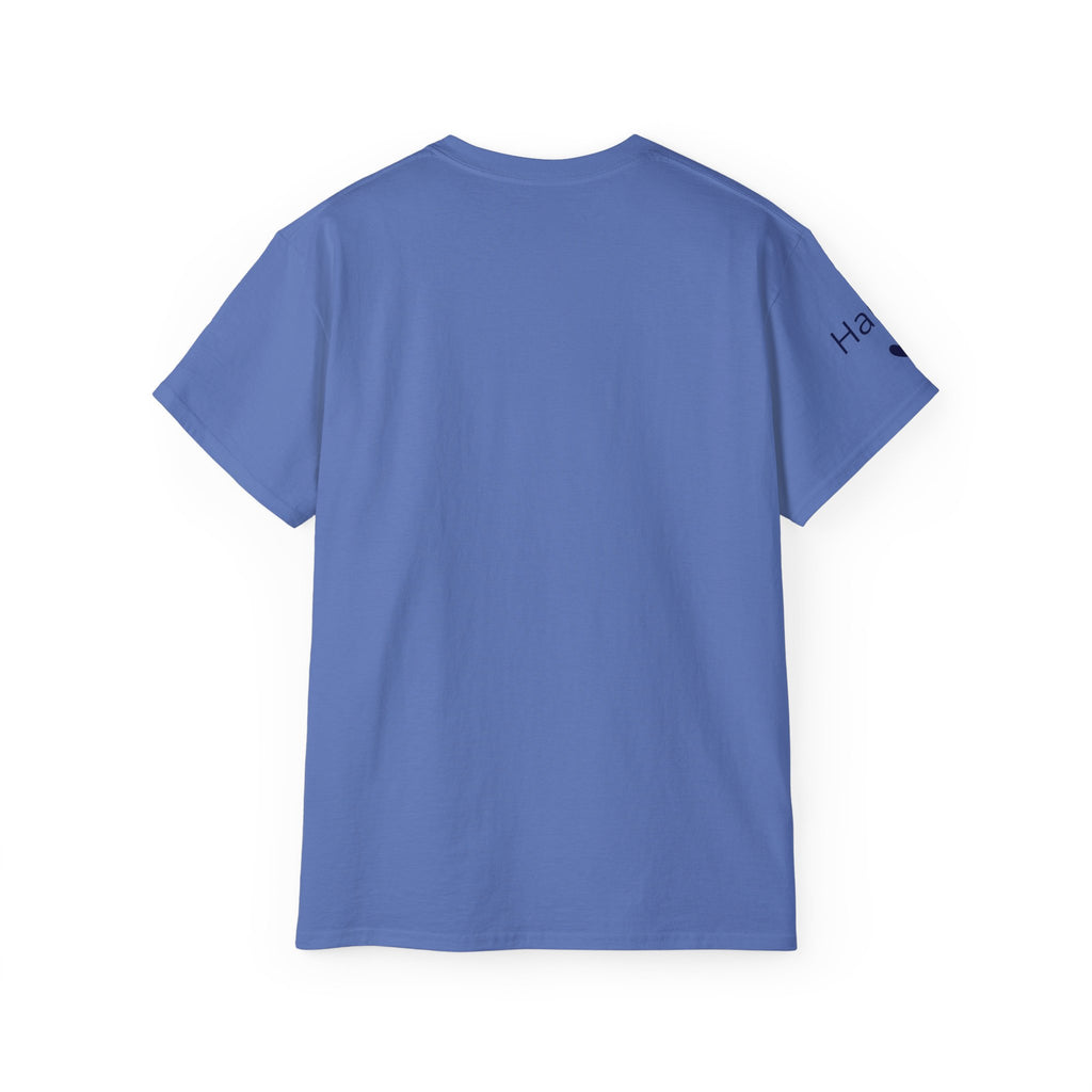AUS - T-shirt Dad since date pinted on heart and first names on sleeve