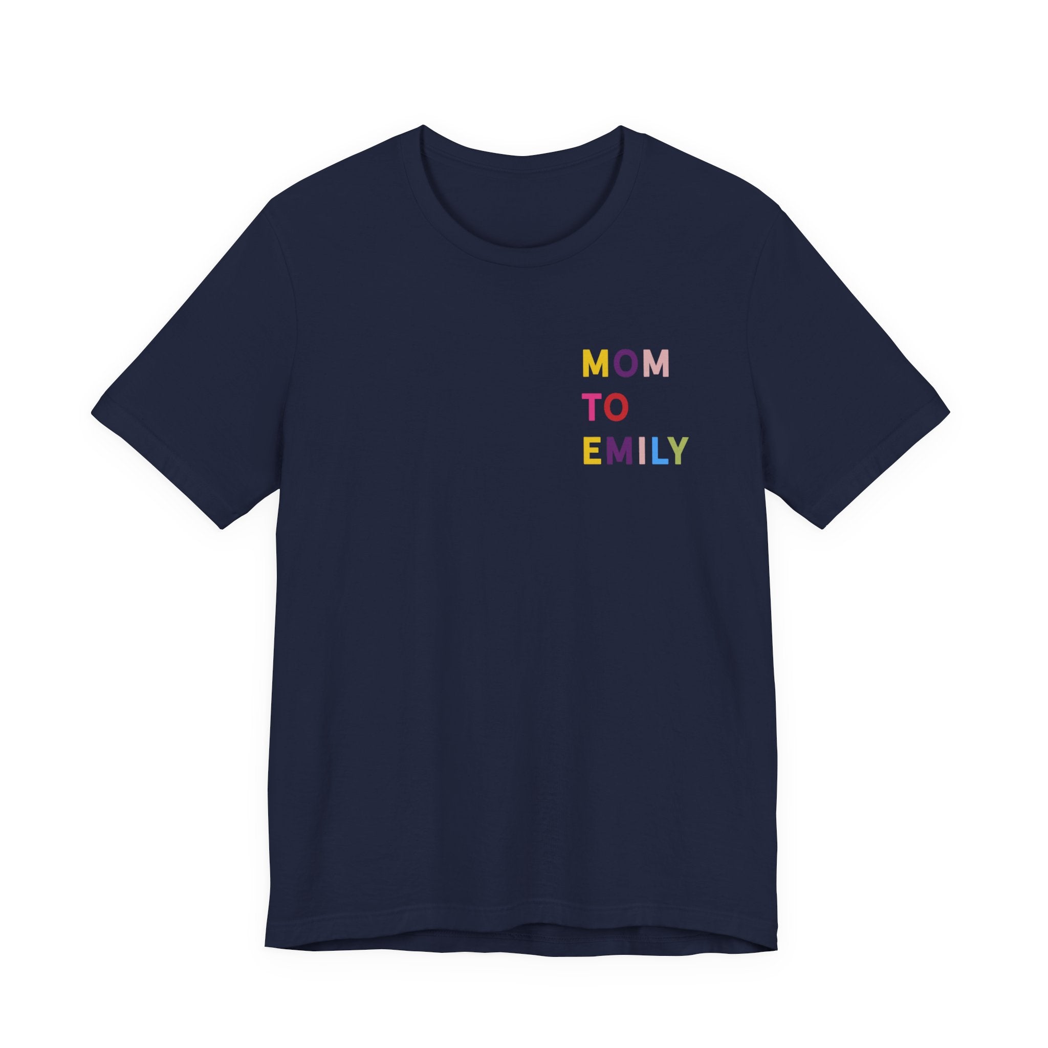 Camiseta multicolor con nombre de mamá