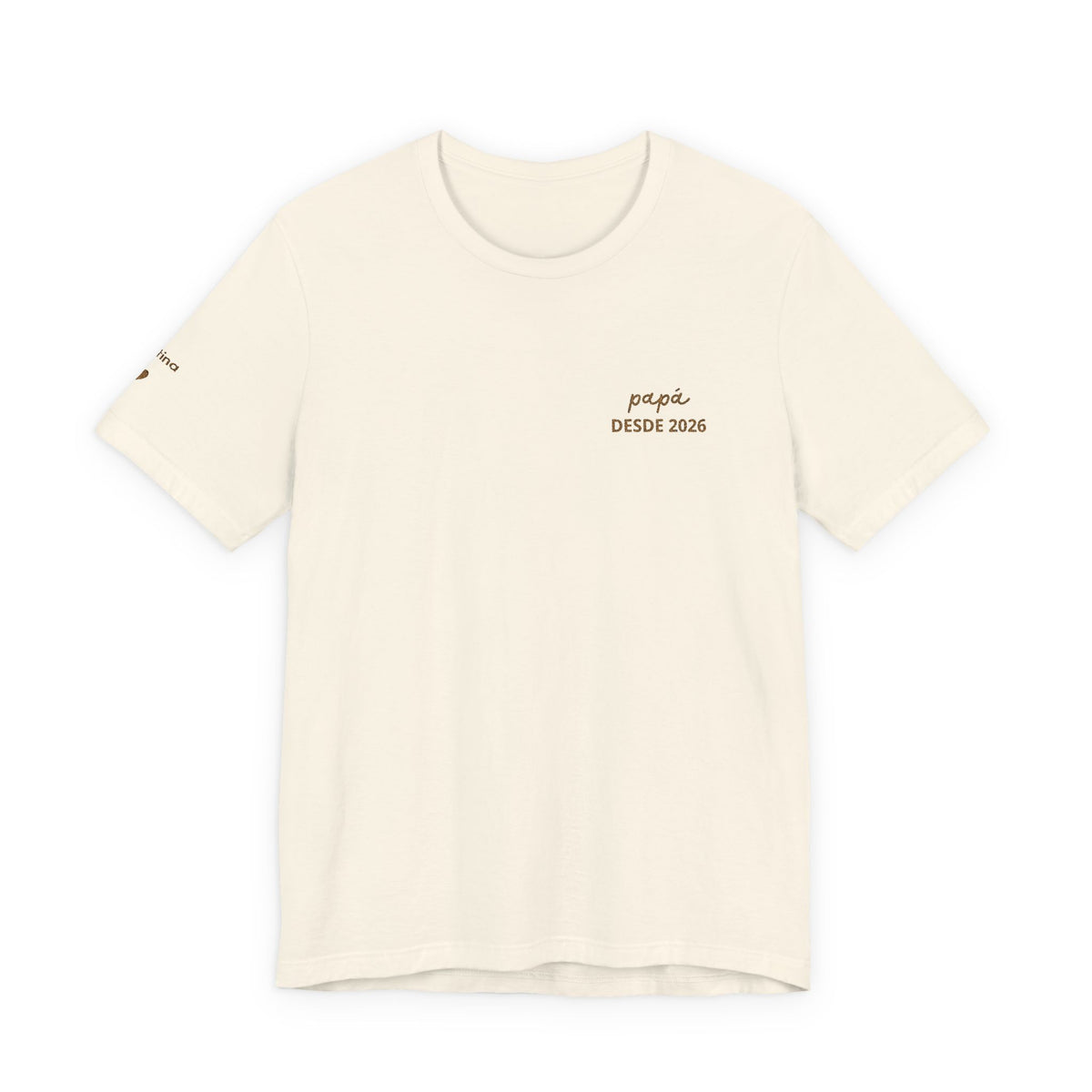 Camiseta Papá Personalizada Bordada con Fecha y Nombres