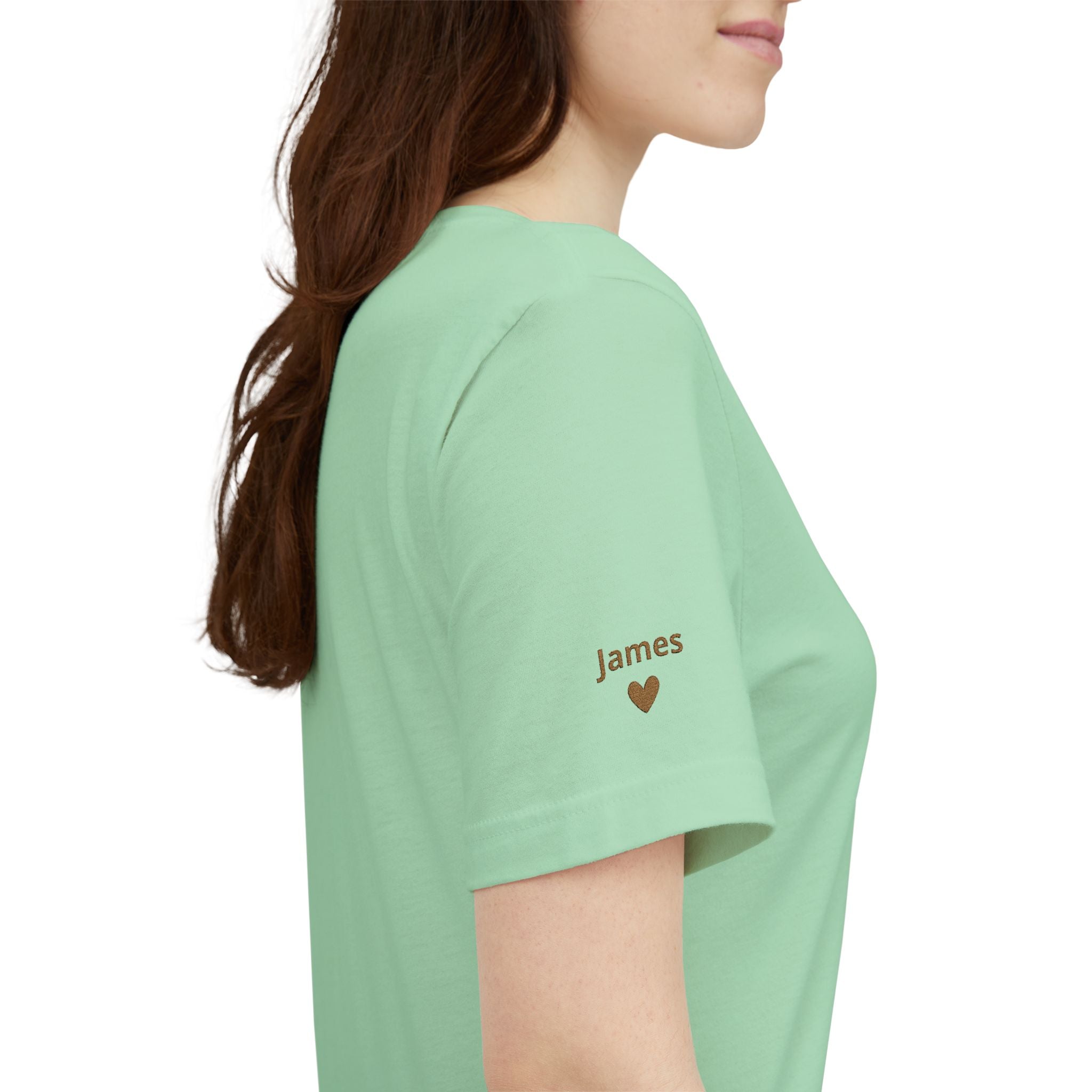 T-Shirt Grandma Since Date Embroidered on Heart and Grandchildren’s First Names on Sleeve