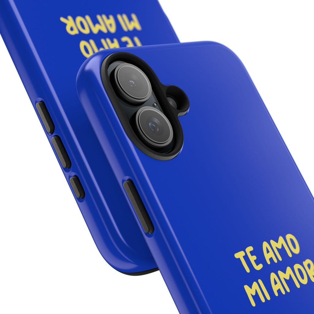 Blue Phone Case with Custom Text