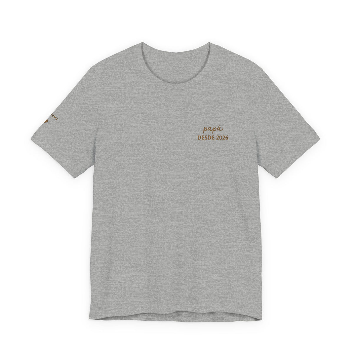 Camiseta Papá Personalizada Bordada con Fecha y Nombres
