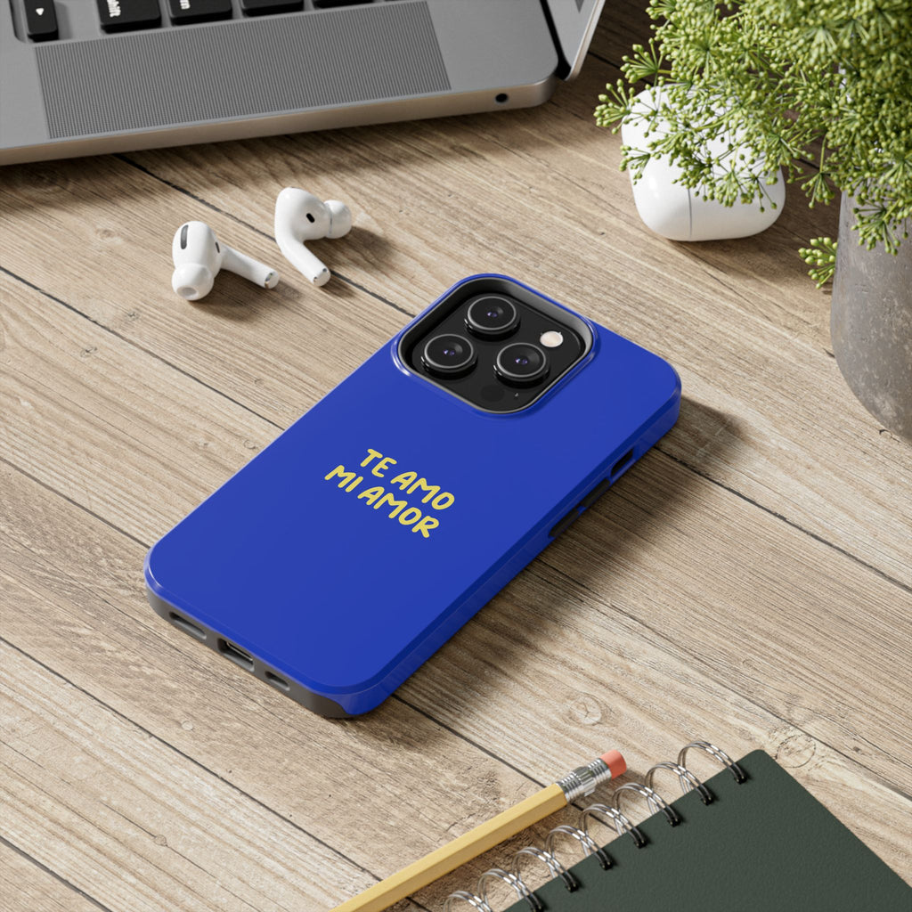 Blue Phone Case with Custom Text