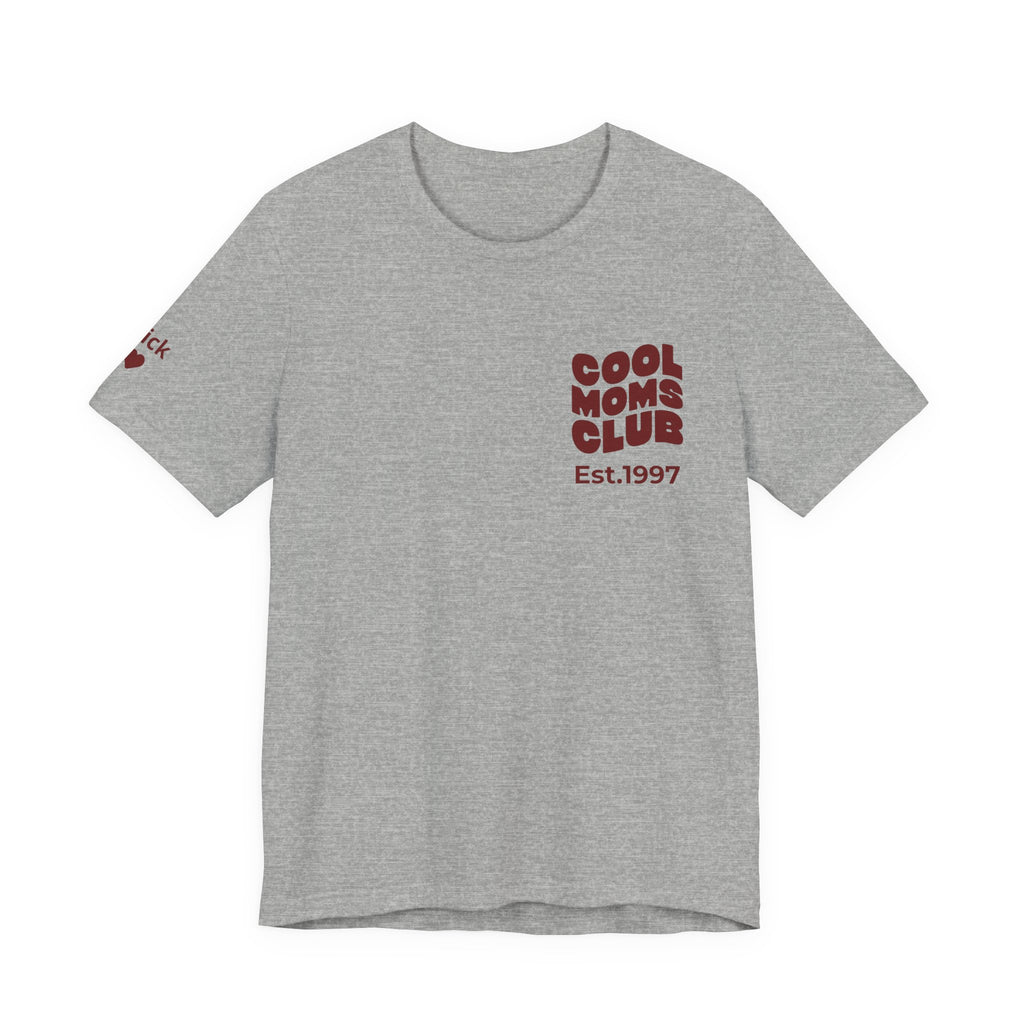 Camiseta: Club de mamás geniales y nombres propios en la manga