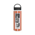 Striped Water Bottle with Custom Photo