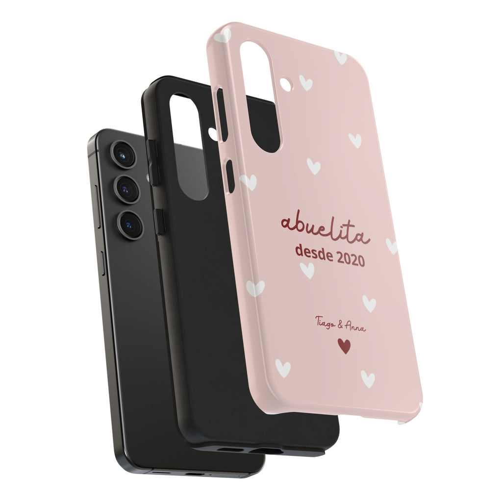 Funda personalizada de mamá o abuela con fecha y nombres