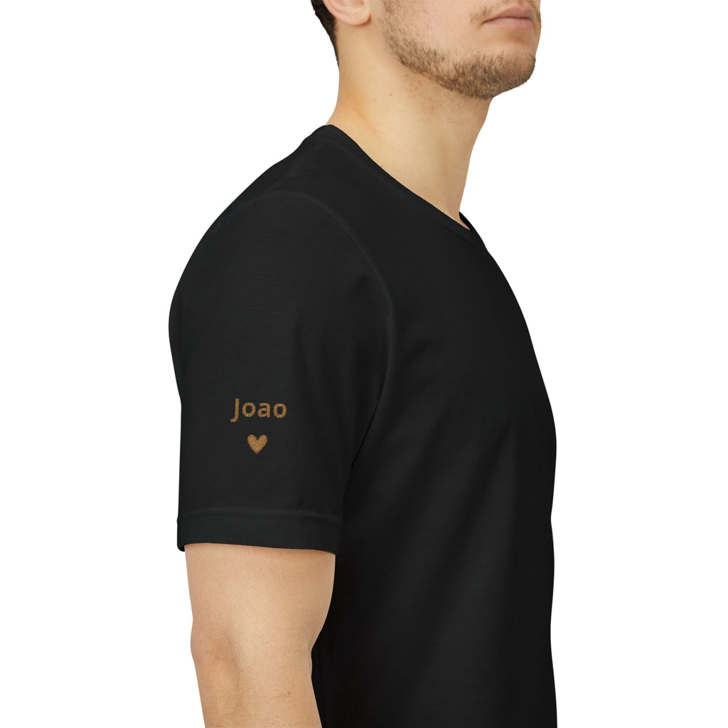 Camiseta Vovô com Data Bordada no Peito e Nomes na Manga