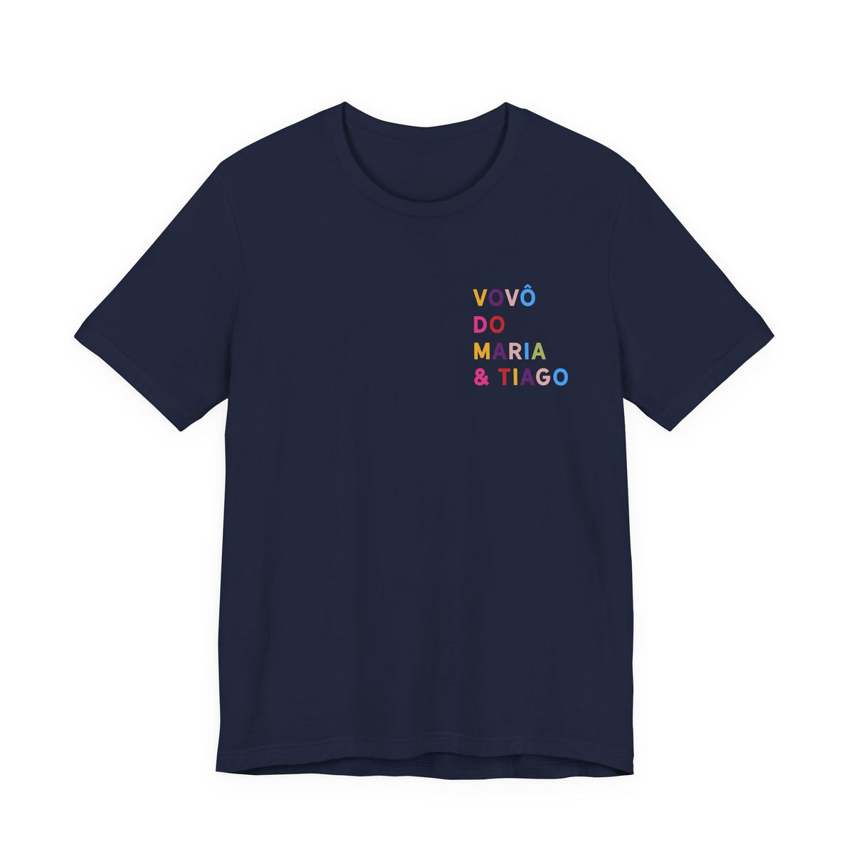 Camiseta Vovó de Nome Multicolorido